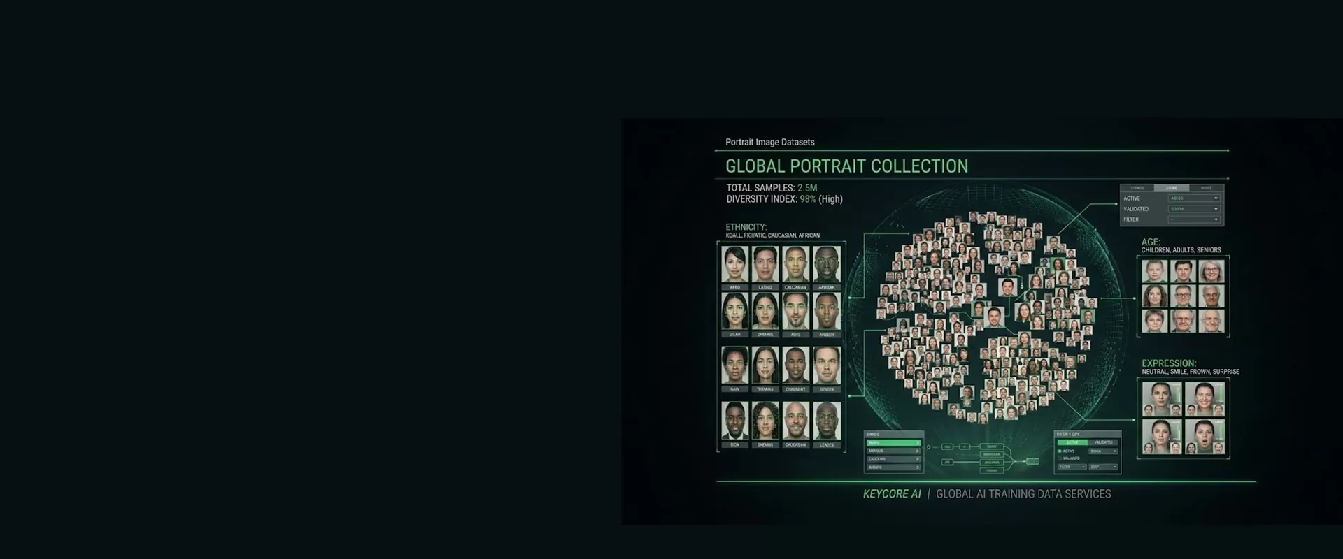 Portrait Image Dataset for Face Recognition AI Training
